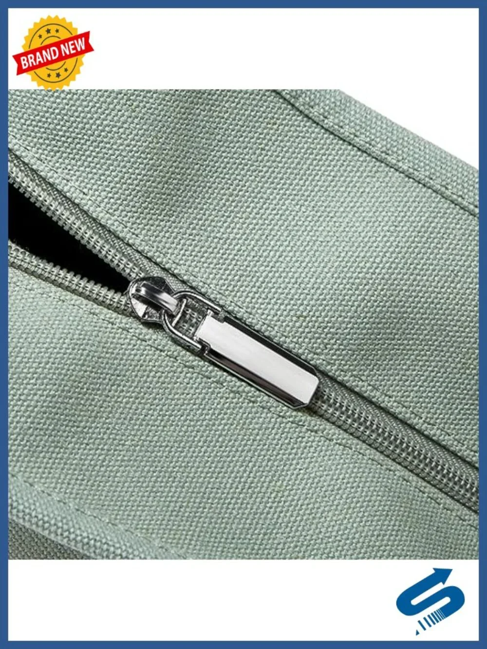 Canvas Tote Bag with Zipper - Crossbody Shoulder Hobo Messenger Bag